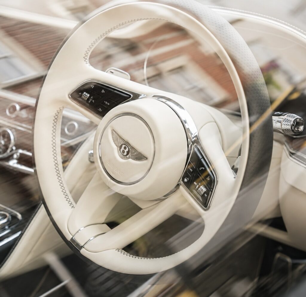Bentley interior detail for luxury vehicle leasing
